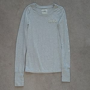 EUC Abercrombie Kids Grey Long Sleeve NY Logo Tee